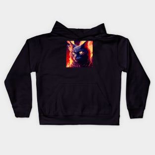 Flaming Hot Cat Kids Hoodie